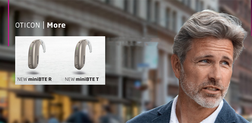 Перезаряжаемый слуховой аппарат Oticon More miniBTE R