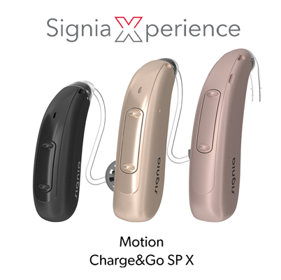 Signia Motion SP X Charge&Go фото с логотипом